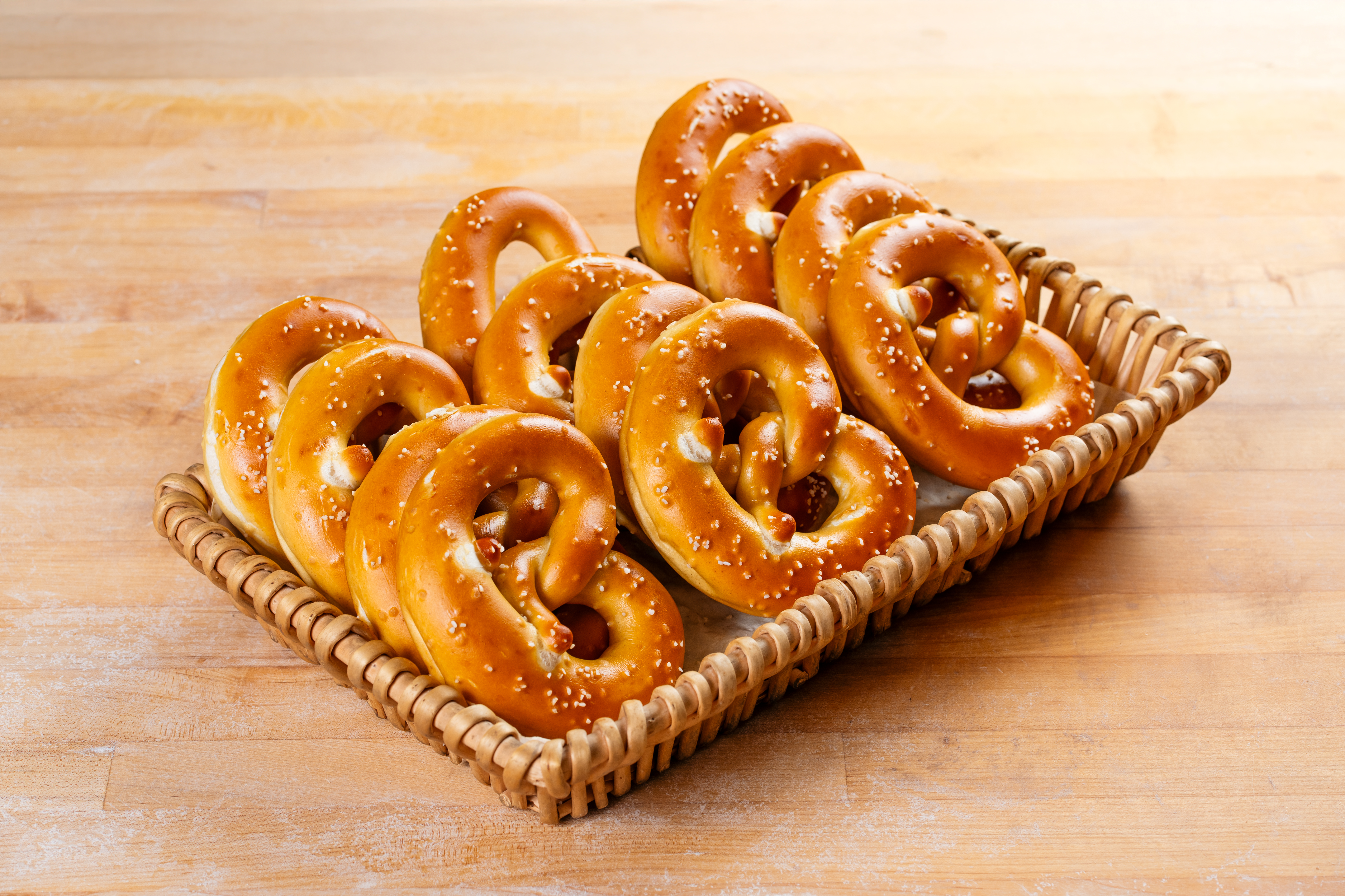 Traditional German pretzels